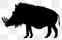 PNG Common warthog illustration silhouette wildlife.