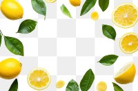 PNG Lemon border background slices fruits.