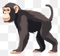 PNG Chimpanzee walking illustration chimpanzee wildlife.