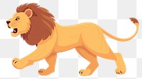 PNG Lion running lion illustration wildlife.