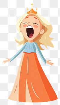 PNG Queen scream illustration style art.