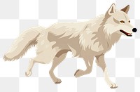 PNG Wolf running wolf illustration animal.