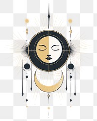 PNG Vector outline sun moon illustration elegant white.