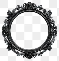 PNG Black Circle gothic frames vintage ornate design.