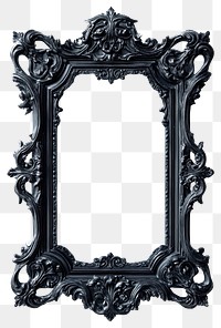 PNG Black gothic frames vintage baroque ornate.