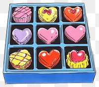 PNG Chocolate box confectionery sweets heart.