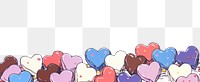 PNG Heart chocolates border illustration hearts theme.