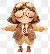 PNG Pilot Doctor illustration character aviator.