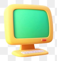 PNG 3d computer illustration monitor electronics.