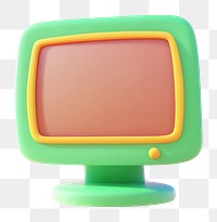 PNG 3d computer illustration monitor screen.