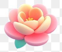 PNG 3d flower illustration petals colors.