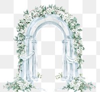 PNG Wedding arch illustration art architecture.