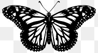 PNG Butterfly silhouette insect black.