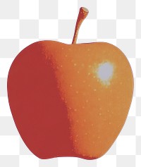 PNG Red Apple apple fruit minimalist.