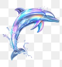 PNG Dolphin illustration splash water.