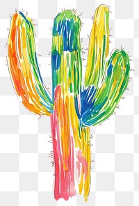 PNG Cactus illustration watercolor plant.