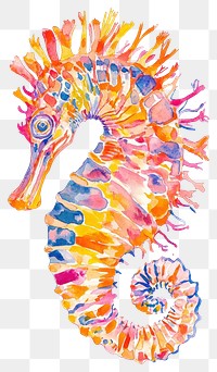 PNG Seahorses seahorse illustration watercolor.