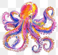 PNG Octopus octopus illustration watercolor.