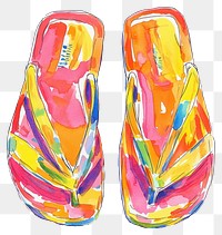 PNG Flip flops illustration watercolor flip-flops.