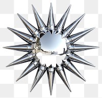 PNG A large spiked sunburst metallic mirror contemporary.