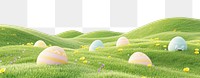 PNG 8 Easter eggs landscape outdoors vibrant.