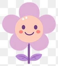 PNG Purple flower face cute confectionery.