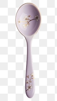 PNG Dessert spoon ceramic floral porcelain.