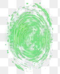 PNG Neon biometrics frame green fingerprint futuristic.