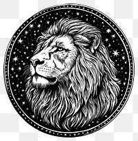 PNG Lion background black white.