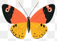 PNG Tangerine Monarch Butterfly Resting butterfly illustration insect.