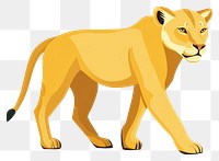 PNG Golden Lioness Walking illustration wildlife lioness.