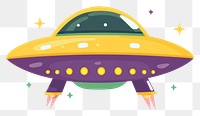 PNG Ufo illustration yellow purple.