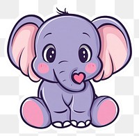 PNG Elephant elephant illustration sticker.