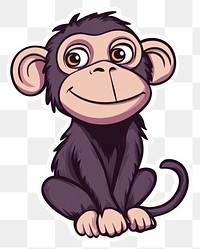 PNG Baboon illustration sticker animal.