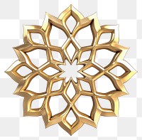 PNG A bold gold Islamic geometric patterns accessories ornamental decoration.