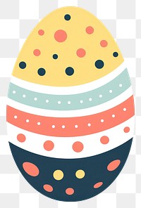 PNG Yellow easter egg illustration colorful pattern.