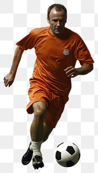 PNG Man playing soccer ball sports player.