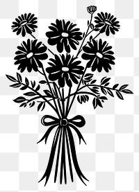 PNG Chrysanthemums with Gerbera Daisies Flower silhouette flower drawing.