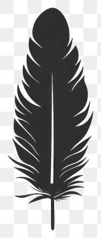 PNG Feather silhouette black illustration.