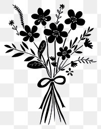 PNG Flower Bouquet silhouette flower drawing.