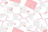 PNG Illustration white love envelope background pattern pink.