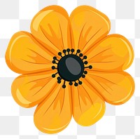 PNG Orange flower illustration petals floral.