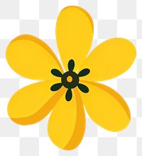 PNG Yellow flower illustration floral art.