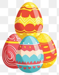 PNG Easter eggs illustration colorful design.