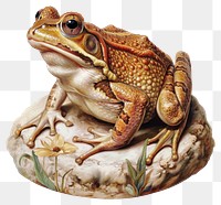 PNG A frog wildlife art illustration.