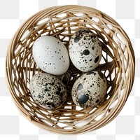 PNG Eggs basket speckled natural.