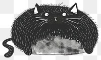 PNG A cat doodle illustration drawing cartoon.