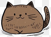 PNG A cat doodle illustration cartoon playful.