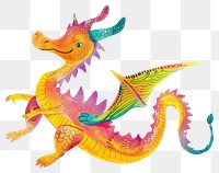 PNG Cute dragon illustration whimsical animal imaginative.