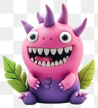 PNG Monster purple cute clay.